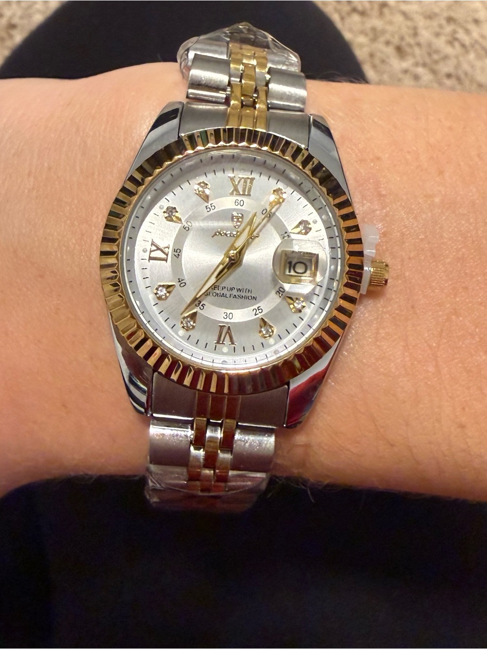 Two-Tone Gold and Silver Ladies' Dress Watch